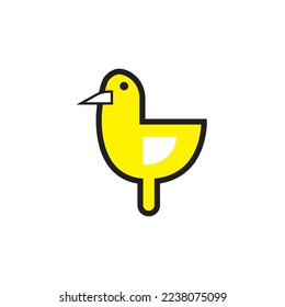 duck icon or chicken simple icon.