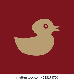 Duck icon. design. Toy and animal, Duck symbol. web. graphic. AI. app. logo. object. flat. image. sign. eps. art. picture - stock vector