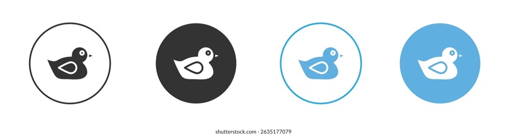 Duck icon Editable flat style, illustration icons