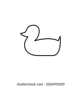 duck icon. Element of simple icon for websites, web design, mobile app, info graphics. Thin line icon for website design and development, app development on white background