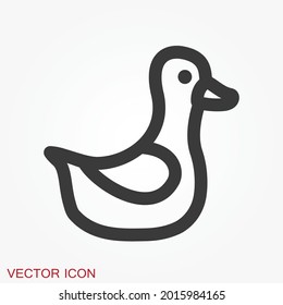 Duck icon. Farm duck vector icon for web design