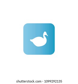 Duck icon. flat design