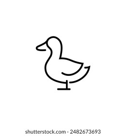 Duck icon in flat design vector