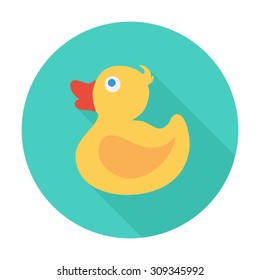 Duck icon. Flat vector related icon with long shadow for web and mobile applications. It can be used as - logo, pictogram, icon, infographic element. Vector Illustration.