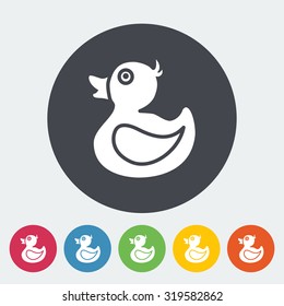 Duck icon. Flat vector related icon for web and mobile applications. It can be used as - logo, pictogram, icon, infographic element. Vector Illustration. 