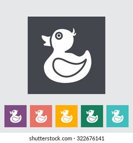 Duck icon. Flat vector related icon for web and mobile applications. It can be used as - logo, pictogram, icon, infographic element. Vector Illustration. 