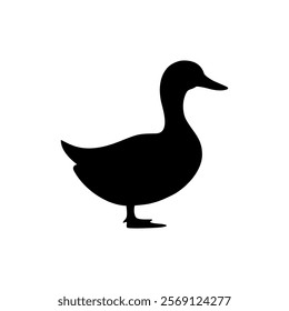 Duck icon illustration. Duck icon flat graphic design. Duck silhouette vector symbol