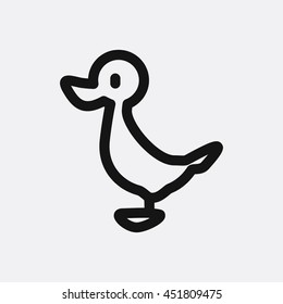 Duck icon illustration isolated vector sign symbol