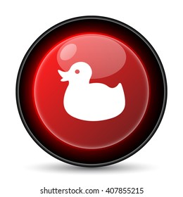 Duck icon. Internet button on white background. EPS10 vector