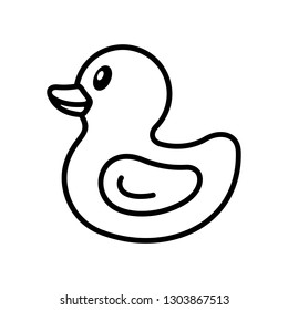 Duck Icon. Isolated On White Background