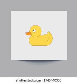 Duck icon. isolated on white background. Cartoon Rubber Duck Vector Illustration