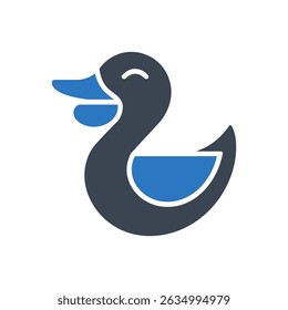 Entensymbol einzeln auf weißem Hintergrund