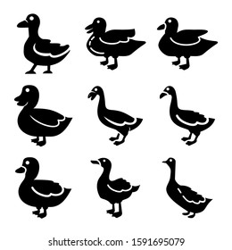 duck icon isolated sign symbol vector illustration - Collection of high quality black style vector icons
