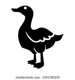 duck icon isolated sign symbol vector illustration - high quality black style vector icons
