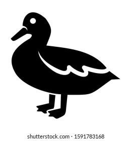 duck icon isolated sign symbol vector illustration - high quality black style vector icons
