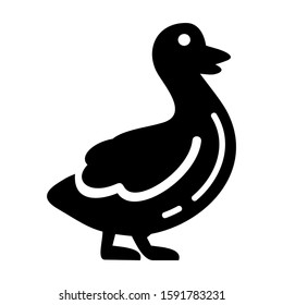 duck icon isolated sign symbol vector illustration - high quality black style vector icons
