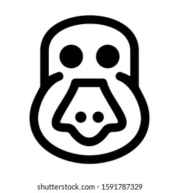 duck icon isolated sign symbol vector illustration - high quality black style vector icons
