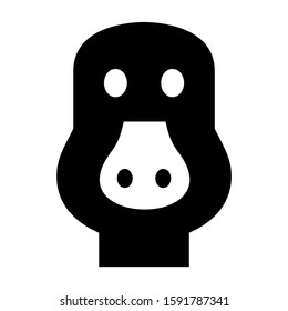 duck icon isolated sign symbol vector illustration - high quality black style vector icons

