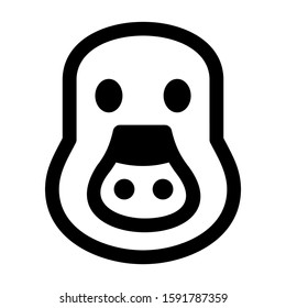 duck icon isolated sign symbol vector illustration - high quality black style vector icons
