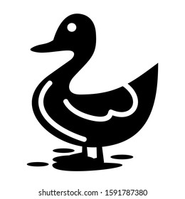 duck icon isolated sign symbol vector illustration - high quality black style vector icons
