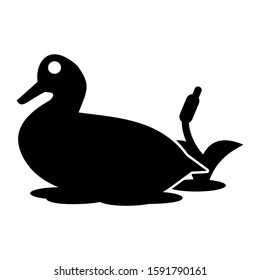 duck icon isolated sign symbol vector illustration - high quality black style vector icons
