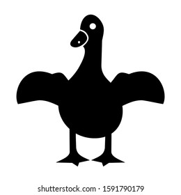 duck icon isolated sign symbol vector illustration - high quality black style vector icons
