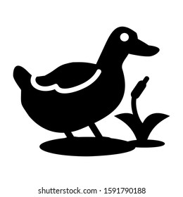 duck icon isolated sign symbol vector illustration - high quality black style vector icons
