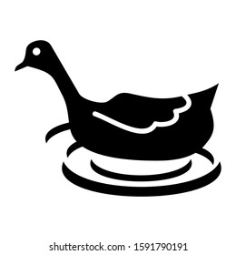 duck icon isolated sign symbol vector illustration - high quality black style vector icons
