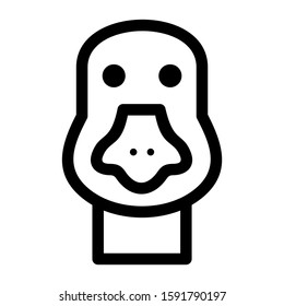 duck icon isolated sign symbol vector illustration - high quality black style vector icons
