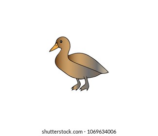 Duck icon. Isometric illustration of duck vector icon for web