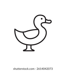Duck icon line art vector
