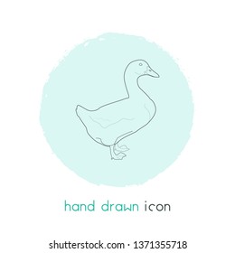 Duck icon line element. Vector illustration of duck icon line isolated on clean background for your web mobile app logo design.