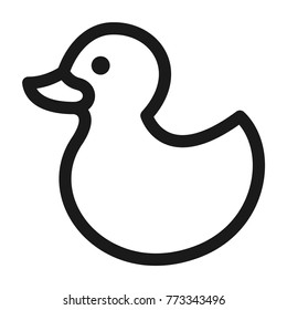 Duck icon. Line style