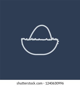 Duck icon. Duck linear design concept from Agriculture, Farming and Gardening collection. Simple element vector illustration on dark blue background.