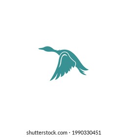 Duck icon logo design concept template illustration vector