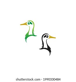 Duck icon logo design concept template illustration vector