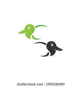 Duck icon logo design concept template illustration vector