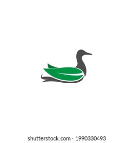 Duck icon logo design concept template illustration vector