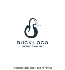 duck icon logo design modern minilmalist
