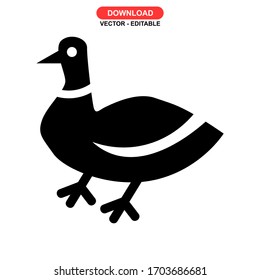 duck icon or logo isolated sign symbol vector illustration - high quality black style vector icons
