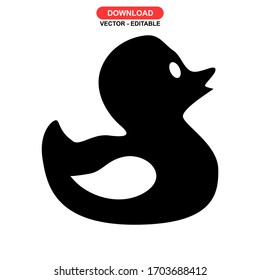 duck icon or logo isolated sign symbol vector illustration - high quality black style vector icons
