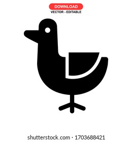 duck icon or logo isolated sign symbol vector illustration - high quality black style vector icons
