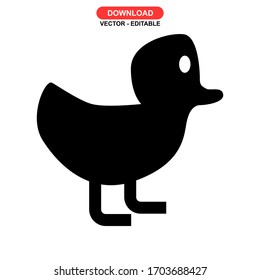 duck icon or logo isolated sign symbol vector illustration - high quality black style vector icons
