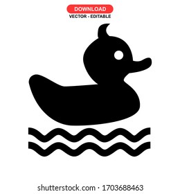 duck icon or logo isolated sign symbol vector illustration - high quality black style vector icons
