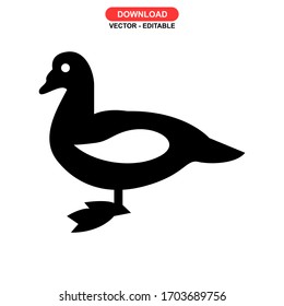 duck icon or logo isolated sign symbol vector illustration - high quality black style vector icons
