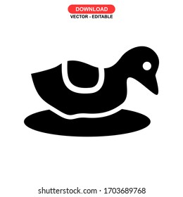 duck icon or logo isolated sign symbol vector illustration - high quality black style vector icons
