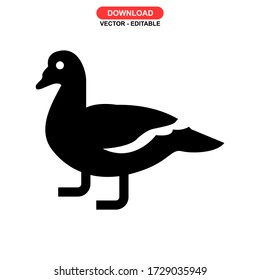 duck icon or logo isolated sign symbol vector illustration - high quality black style vector icons
