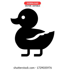 duck icon or logo isolated sign symbol vector illustration - high quality black style vector icons
