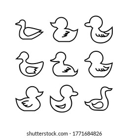 duck icon or logo isolated sign symbol vector illustration - Collection of high quality black style vector icons
