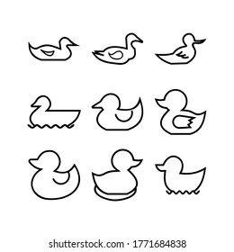 duck icon or logo isolated sign symbol vector illustration - Collection of high quality black style vector icons
